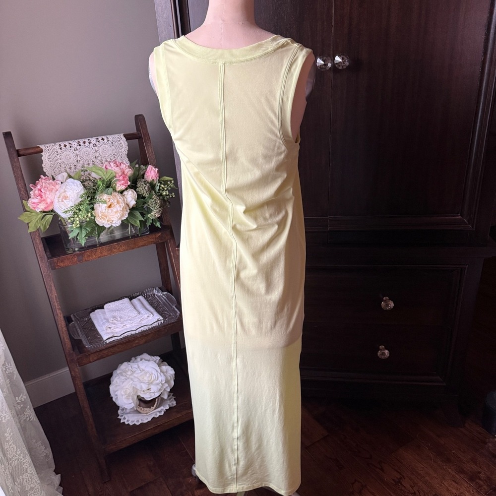 Lululemon All Yours Tank Maxi Dress Crispin Green Pima Cotton Size 6 Sleeveless - Picture 7 of 17